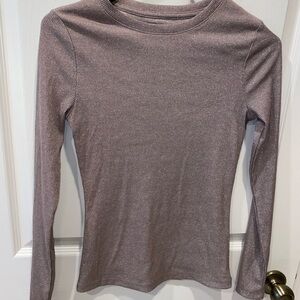 ✨WORN ONCE✨ A New Day Shimmering Fitted Long Sleeve T-Shirt